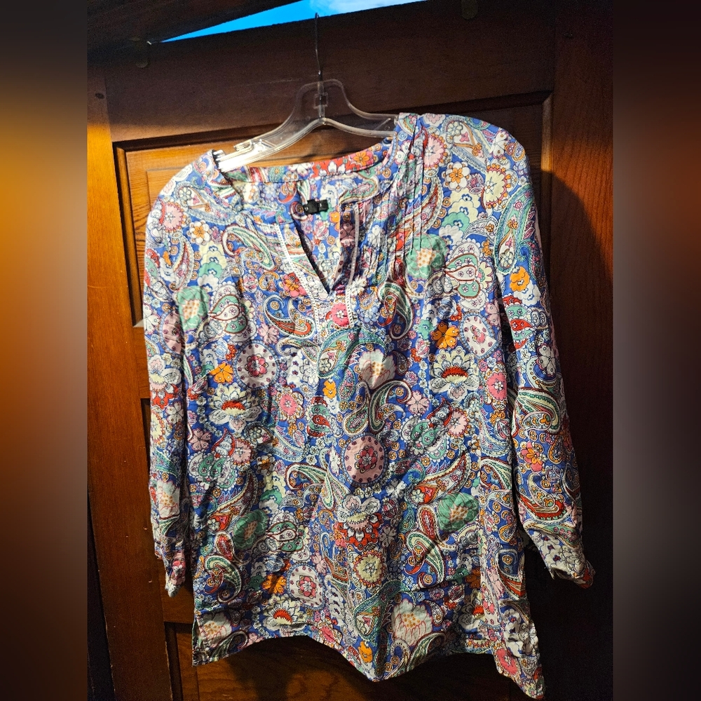 Talbots Multicolor Paisley Blouse